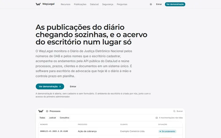 Página do WayLegal